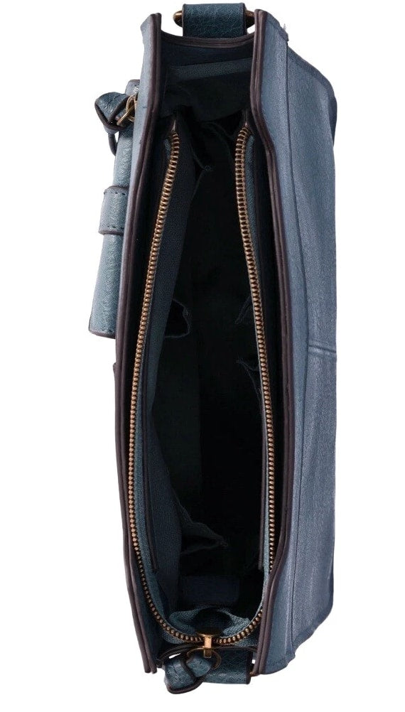 T Shirt & Jeans Women’s Tori Multi Pocket Crossbody Handbag, Blue