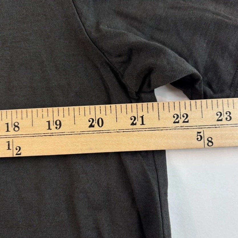 Wool & Prince Mens Wool Blend Base Layer T-Shirt L Black Basic Minimalist *Hole*