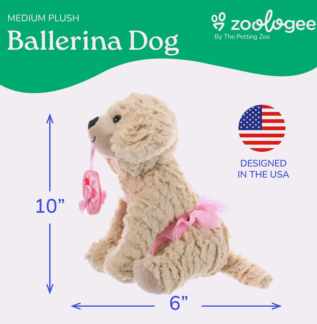The Petting Zoo Ballerina Scruffy Dog Stuffed Animal, 10 Inch