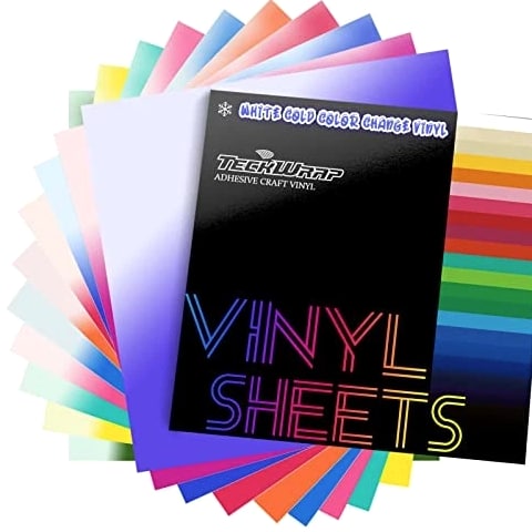 Color Changing Vinyl Permanent Adhesive Vinyl 10 Colors Pack 10colors Sheets