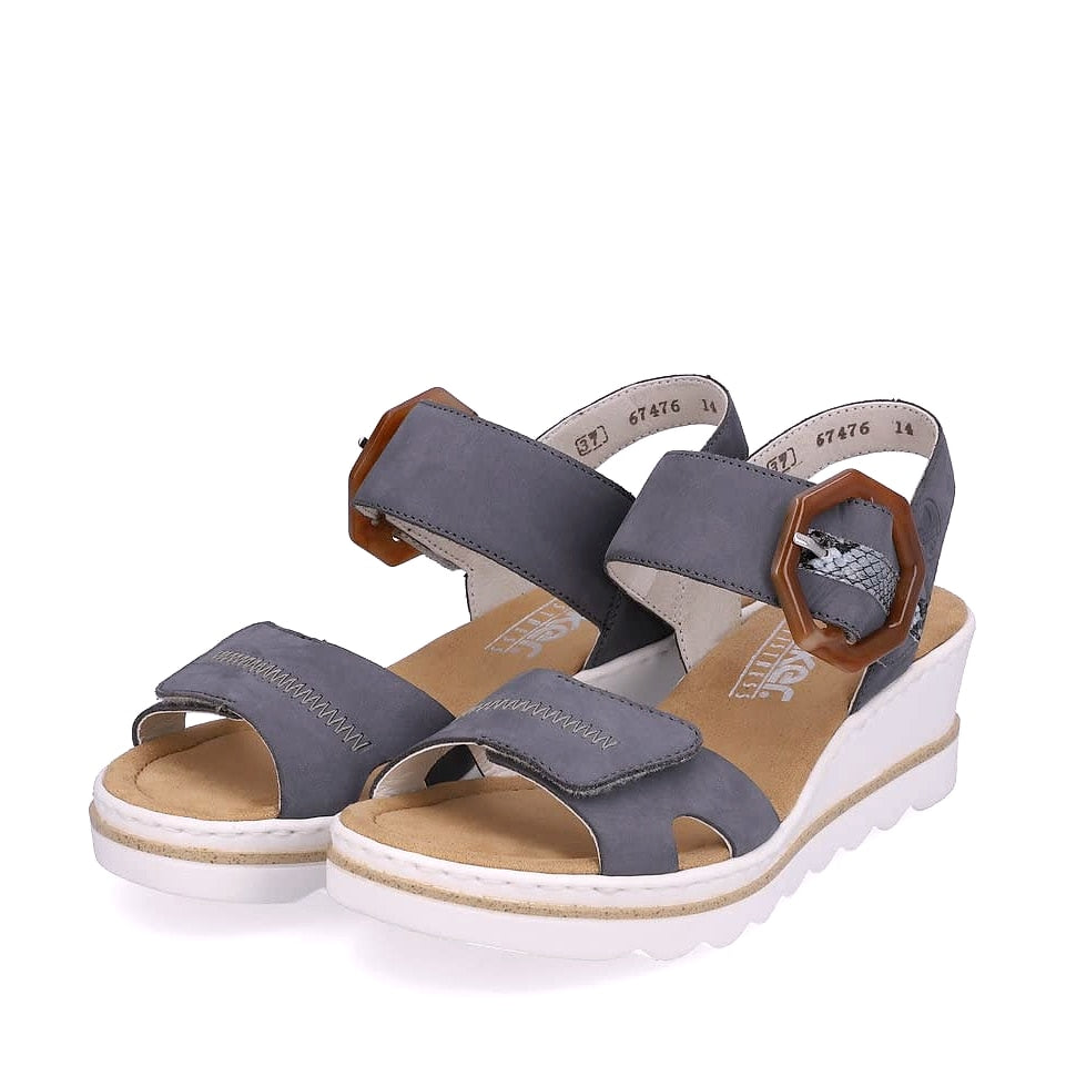 Rieker 67476 Rose Women's Wedge Sandals with Anti-Stress Design