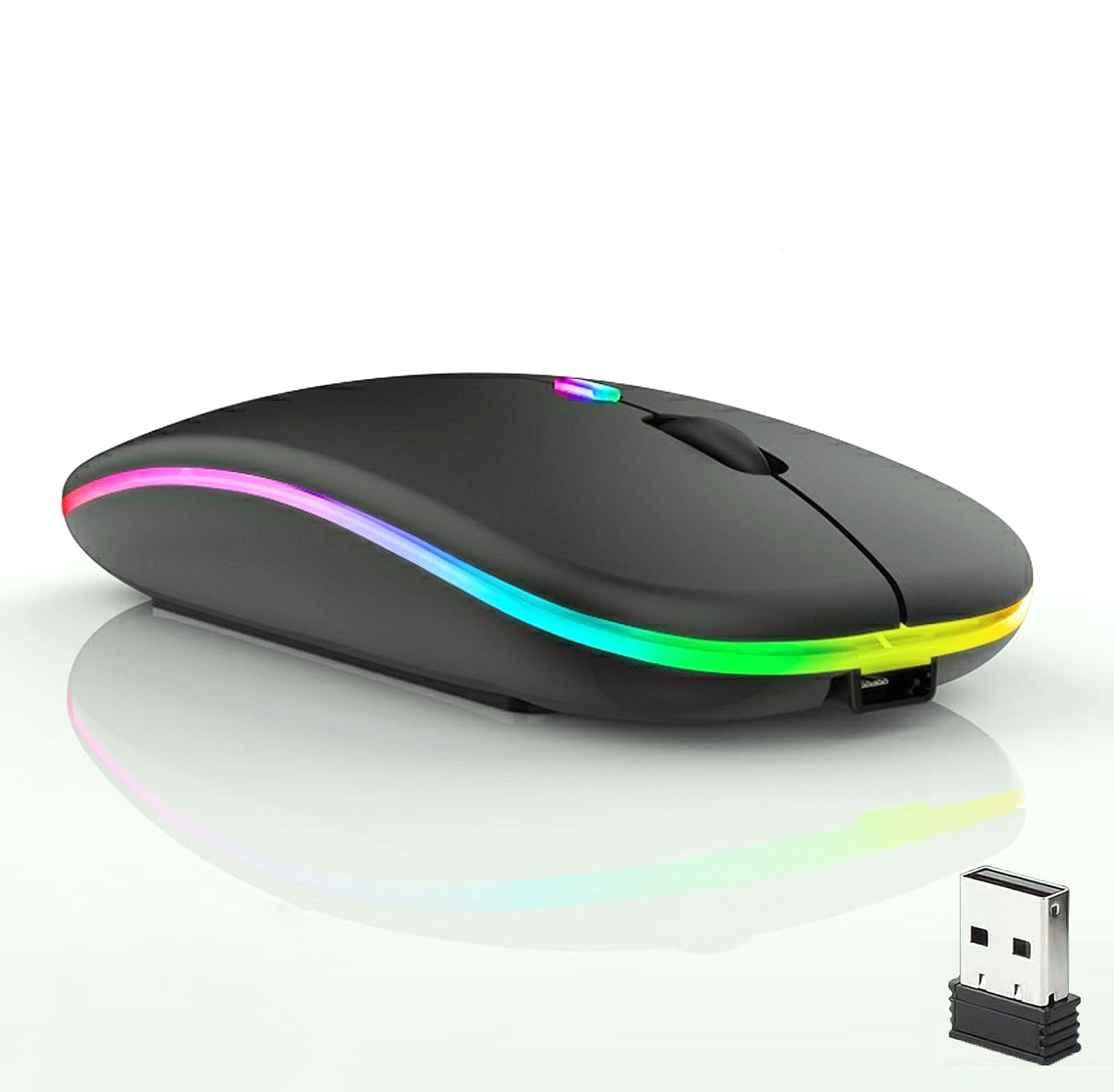 Guiheng Wireless Bluetooth Mouse, Dual Mode Rechargeable