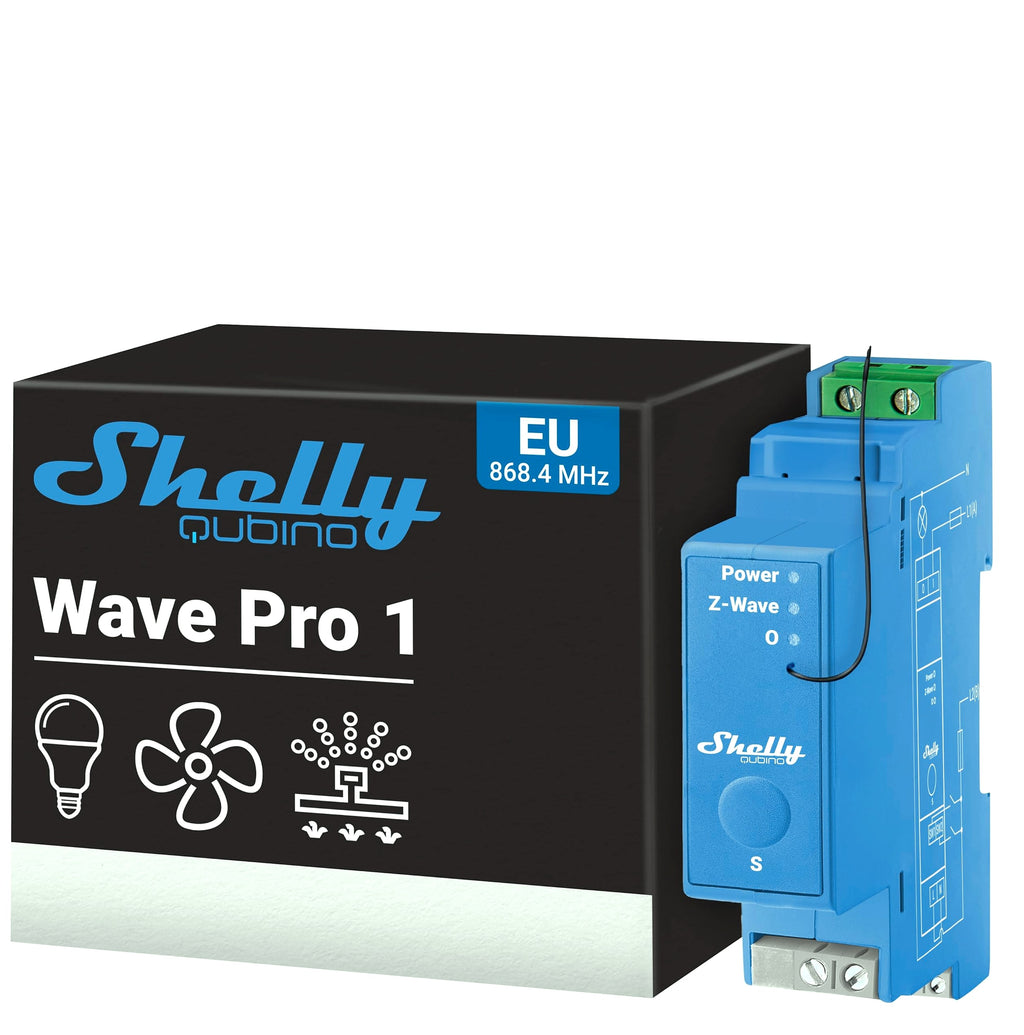 Shelly Wave Pro 2PM Z-Wave Smart Switch DIN Rail Relay