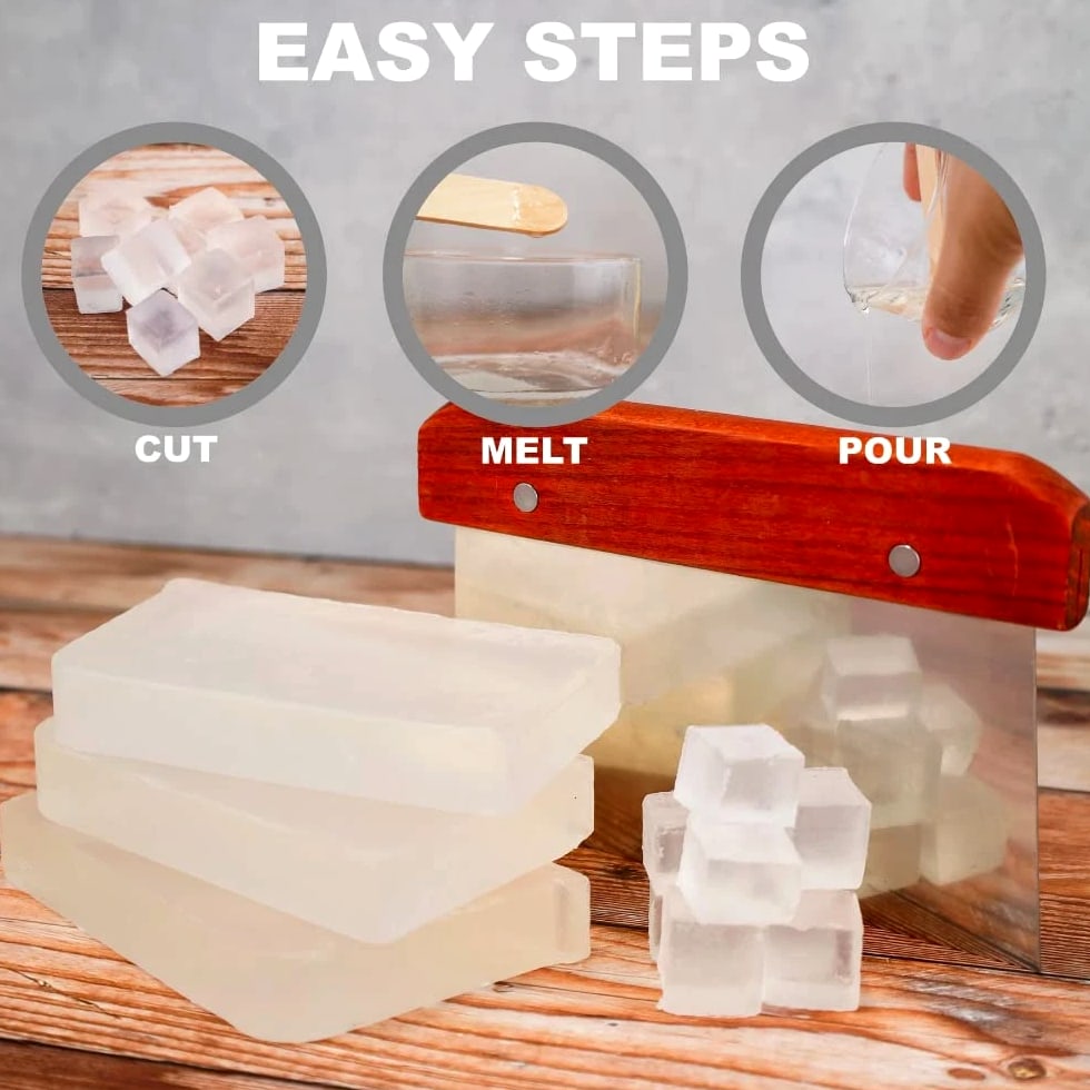 Clear Soap Base - Moisturizing Melt and Pour Glycerin Base for Crafting