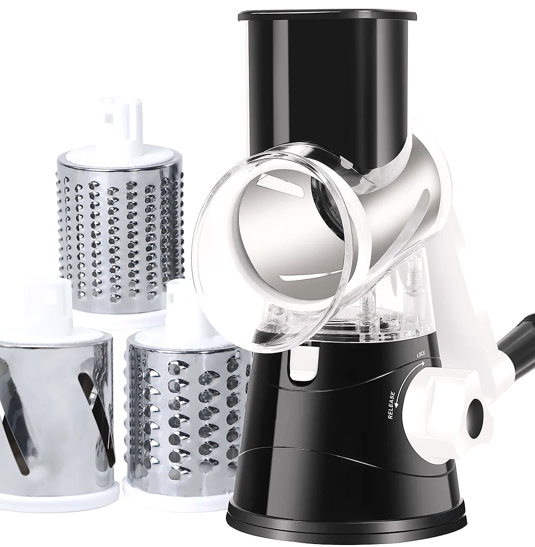 AEHOME Vegetable Slicer Shredder with 3 Drum Grater