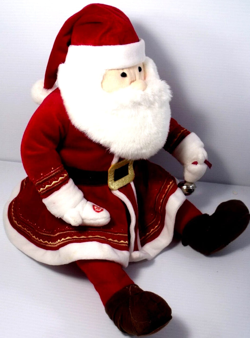 Hallmark The Polar Express 18" Talking Santa Plush with Jingle Bell - Tested