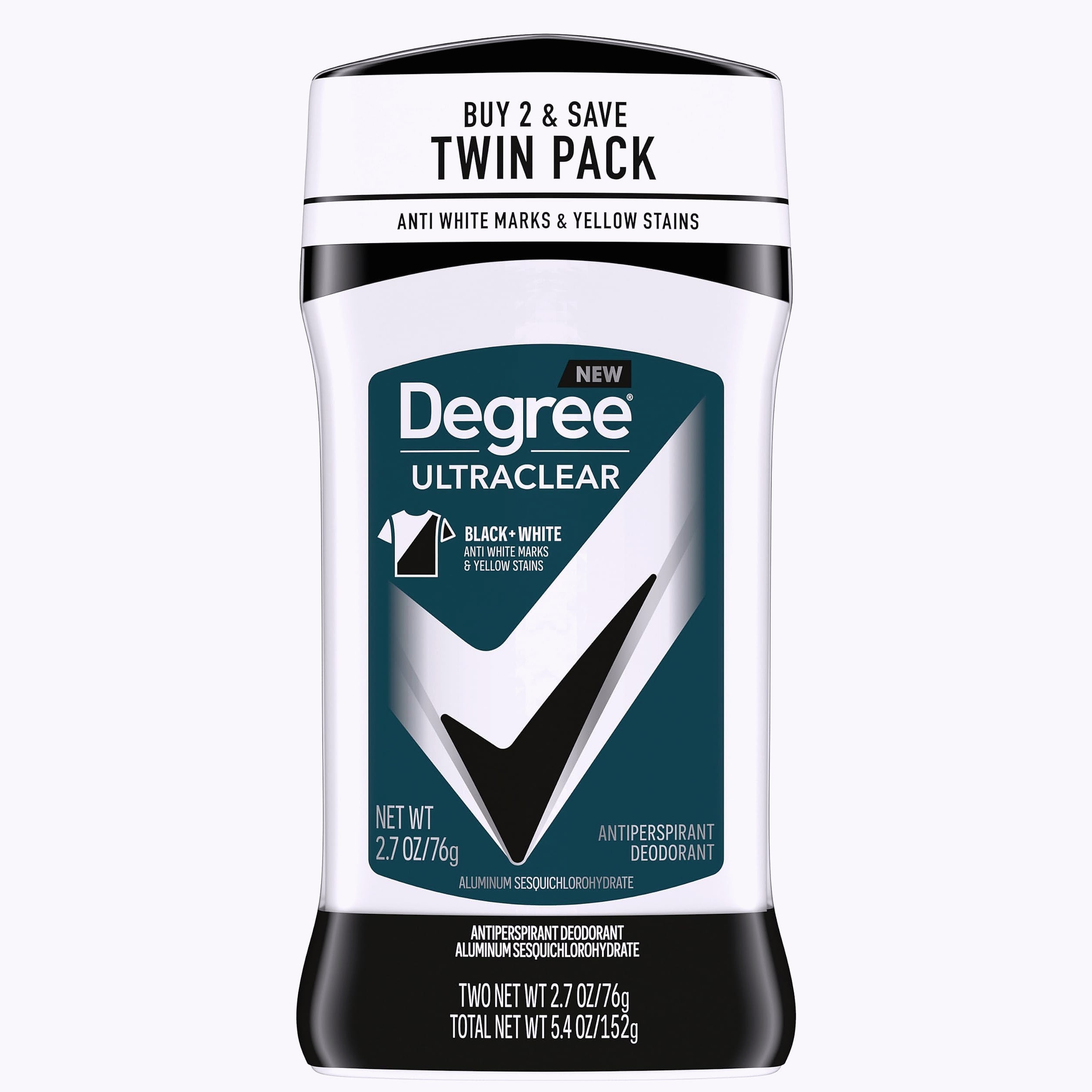 Degree Men UltraClear Black+White Antiperspirant, 72-Hour Protection, 2 Count