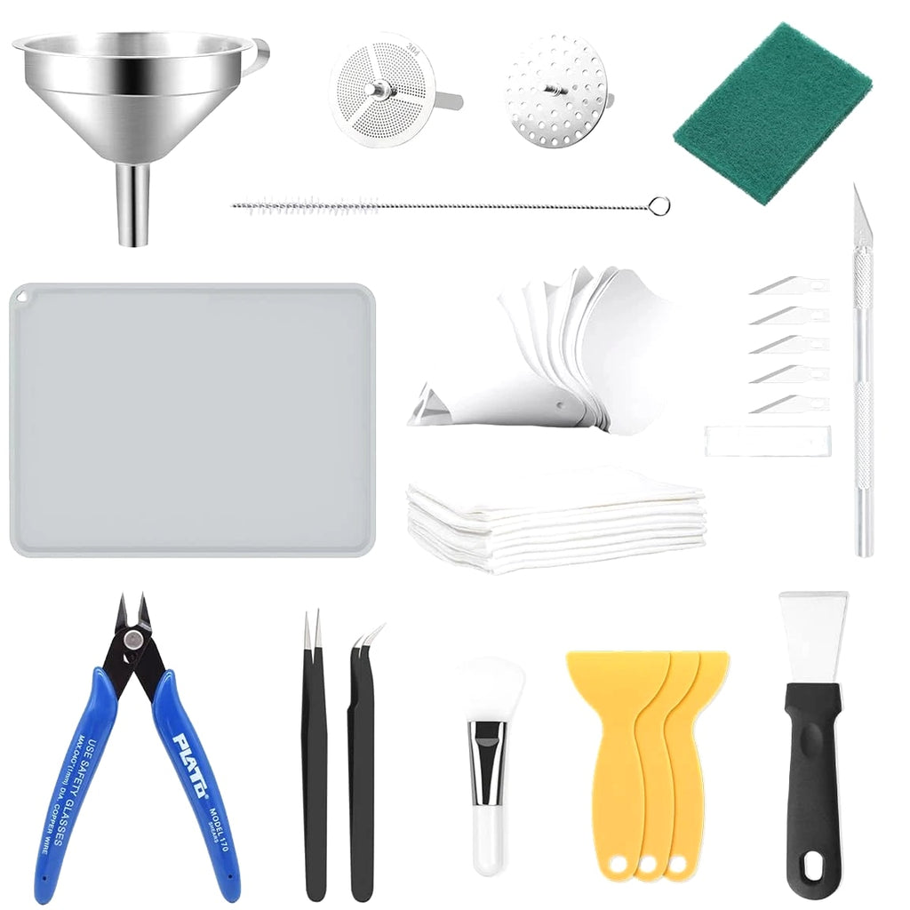 Resin 3D Printer Kit - Including Cleaning Silicone Pad and Stainless Steel Funnel...