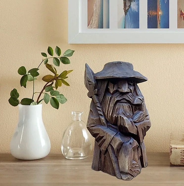 Norse Viking Odin Resin Statue Garden Ornament