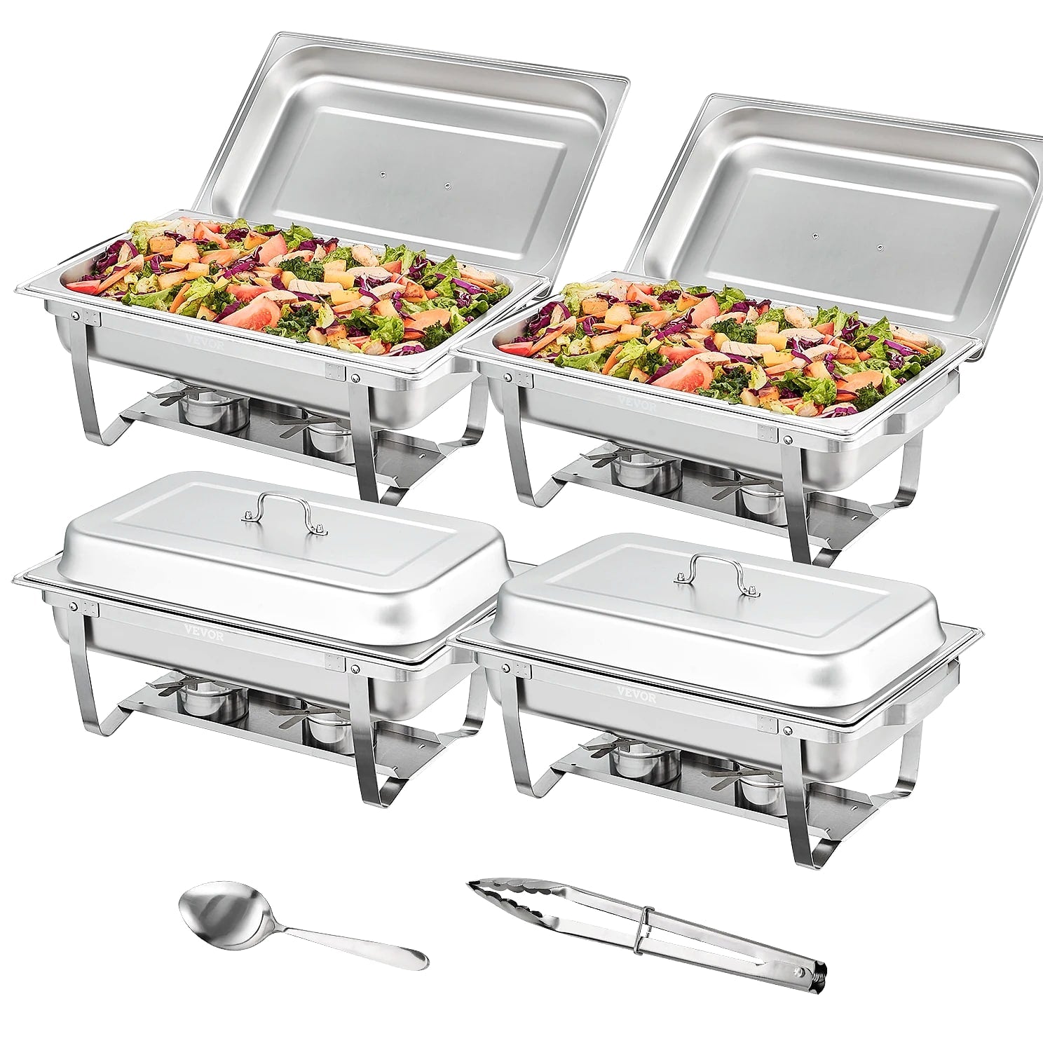 SucceBuy 8QT Rectangle Chafing Dish Buffet Warmer Set