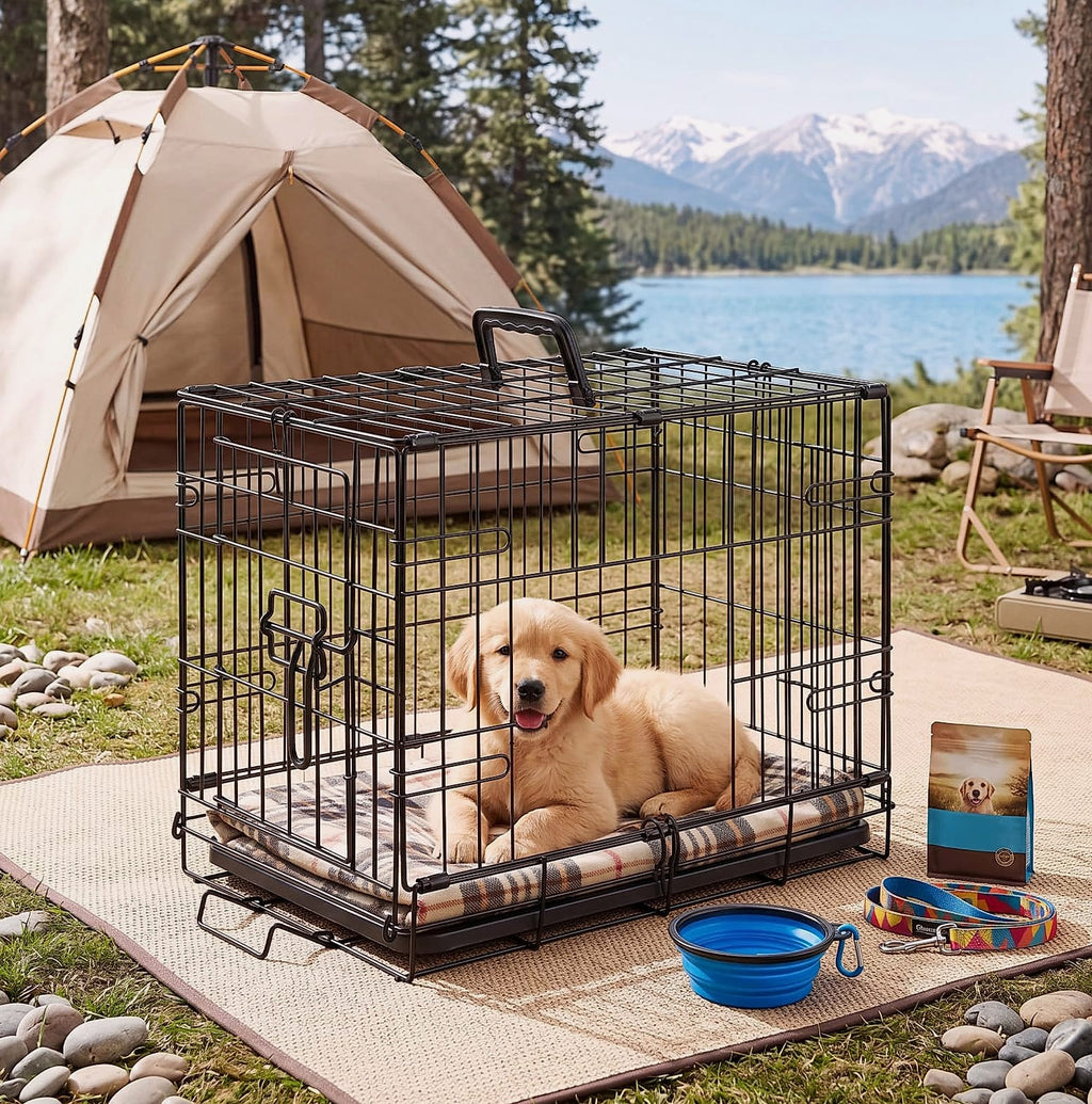 Sweetcrispy 24 Inch Single Door Dog Crate for Small Dogs