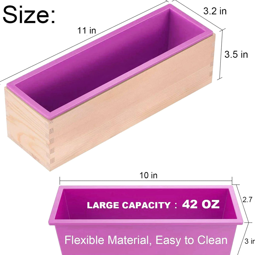 11" 42oz Silicone Soap Mold - Rectangle Soap, Baking, Cake Mould DIY Handmade Tool
