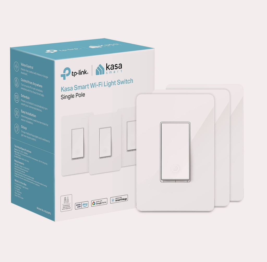 Kasa Smart HS200P3 Wi-Fi Light Switch, Single Pole